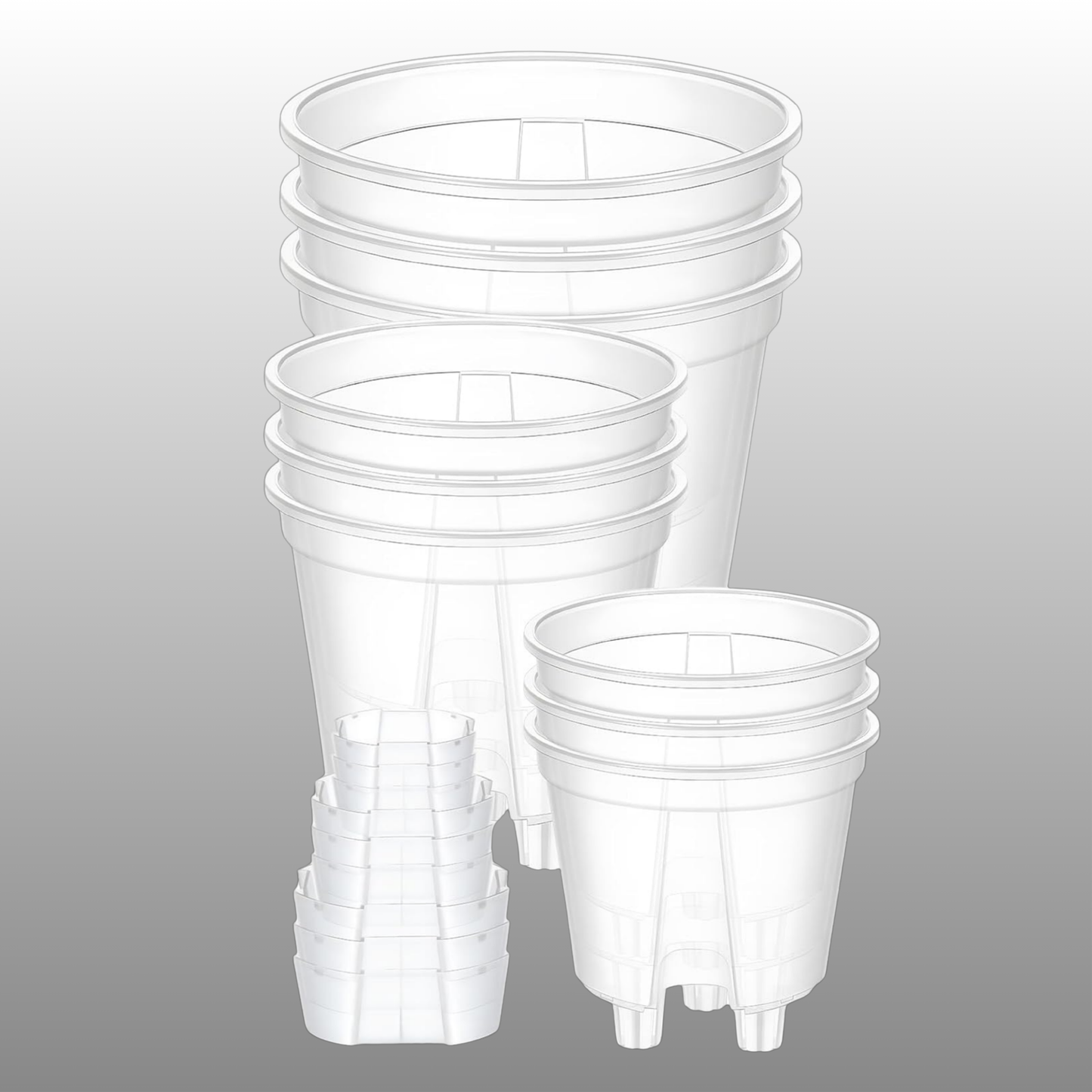 Clear Self-Watering Pots