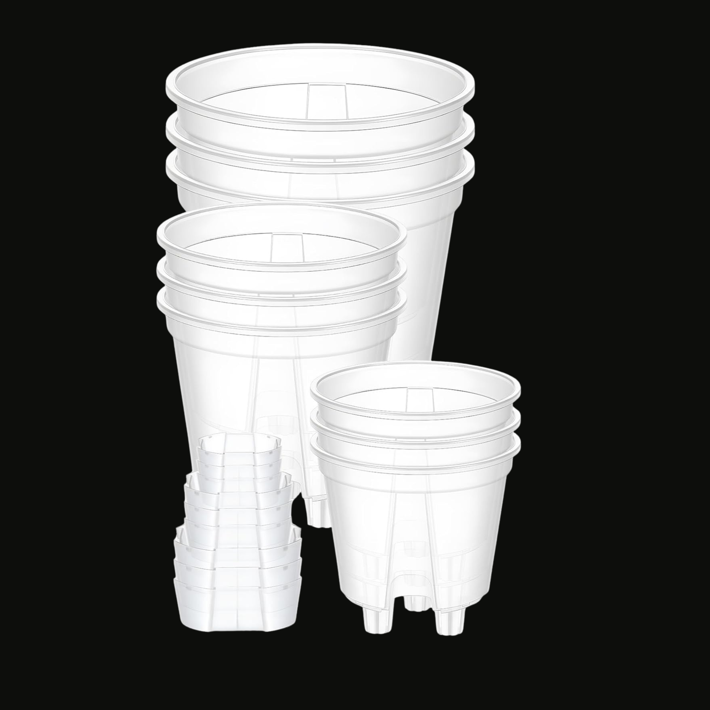 Clear Self-Watering Pots